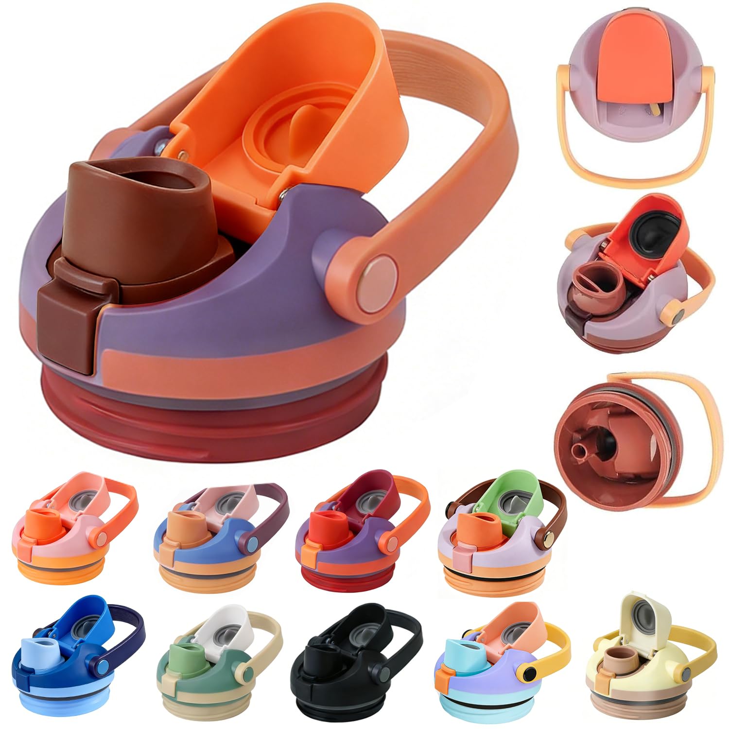 30 OZ Replacement Lid for Owala Freesip Sway Tumbler, One Button Water Bottle Top Replacement Cap with Handle Compatible with Owala FreeSip Sway, BPA-Free, Leakproof, Lockable